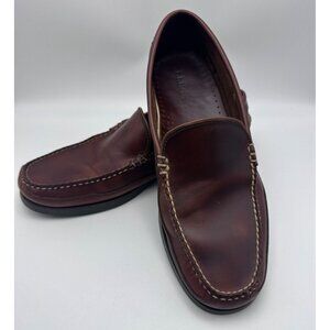 L.L. Bean Mens Size 12 Leather Loafers Brown Slip-On Driving Shoes